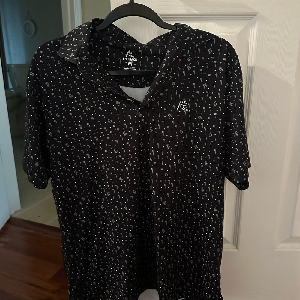 Rhoback Black and White Scottsdale Men's Polo Shirt